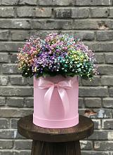 Цветочная композиция из Гипсофила и Розы в шляпной коробке #REPLACE_PRED# Вязноватовке