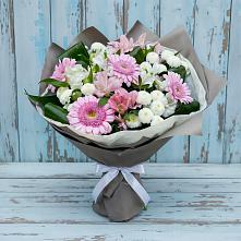 Букет цветов из:  Герберы, Альстромерии и Хризантемы в Вязноватовке