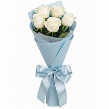 Букет 5 Белых роз Проуд в Вязноватовке