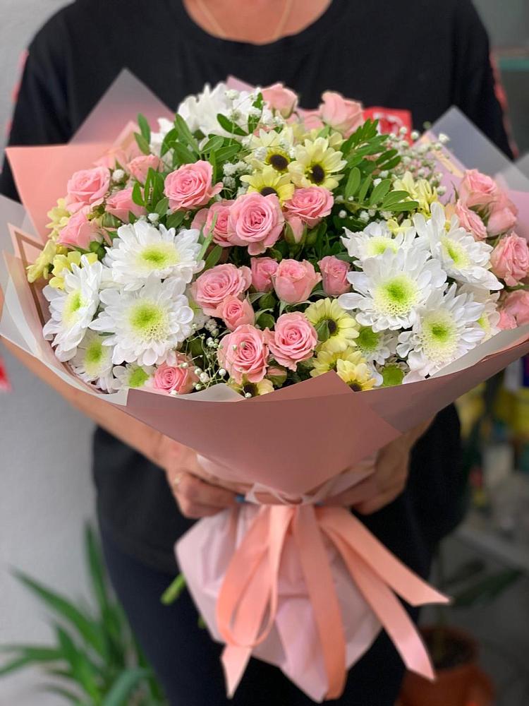 Букет цветов из: Розы и Хризантемы в Вязноватовке