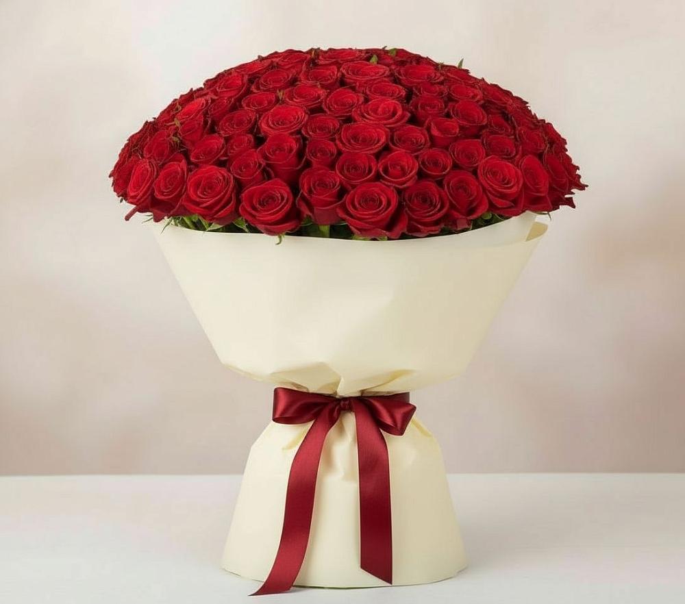 Букет 101 Красная роза Милано в Вязноватовке