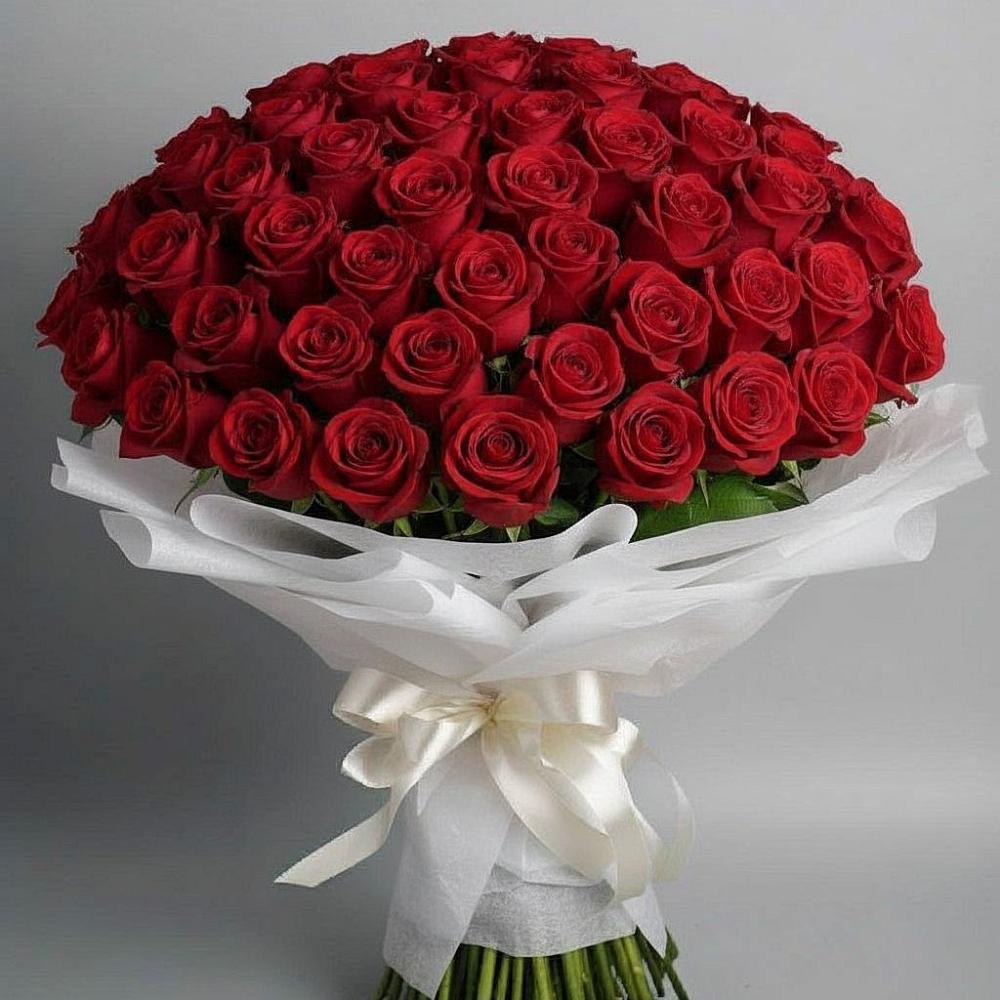 Букет 101 Красная роза Блэк Мэджик в Вязноватовке