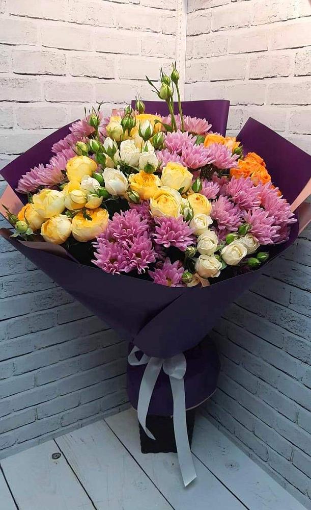 Букет цветов из: Хризантемы и Розы в Вязноватовке