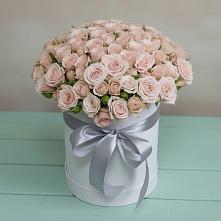 Цветочная композиция из Розы в шляпной коробке в Вязноватовке