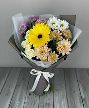 Букет цветов из:  Розы, Герберы и Хризантемы в Вязноватовке