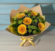 Букет цветов из:  Герберы и Хризантемы в Вязноватовке