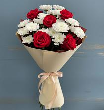 Букет цветов из:  Розы и Хризантемы в Вязноватовке