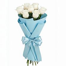 Букет 7 белых роз Проуд в Вязноватовке