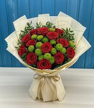 Букет цветов из:  Розы и Хризантемы в Вязноватовке