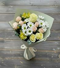 Букет цветов из:  Альстромерии, Розы и Хризантемы в Вязноватовке