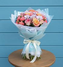 Букет цветов из:  Хризантемы и Розы в Вязноватовке