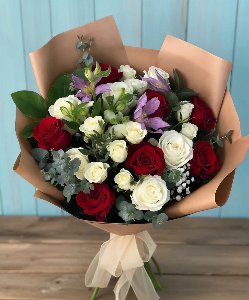 Букет цветов из: Розы и Альстромерии в Вязноватовке