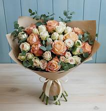 Букет цветов из:  Альстромерии и Розы в Вязноватовке
